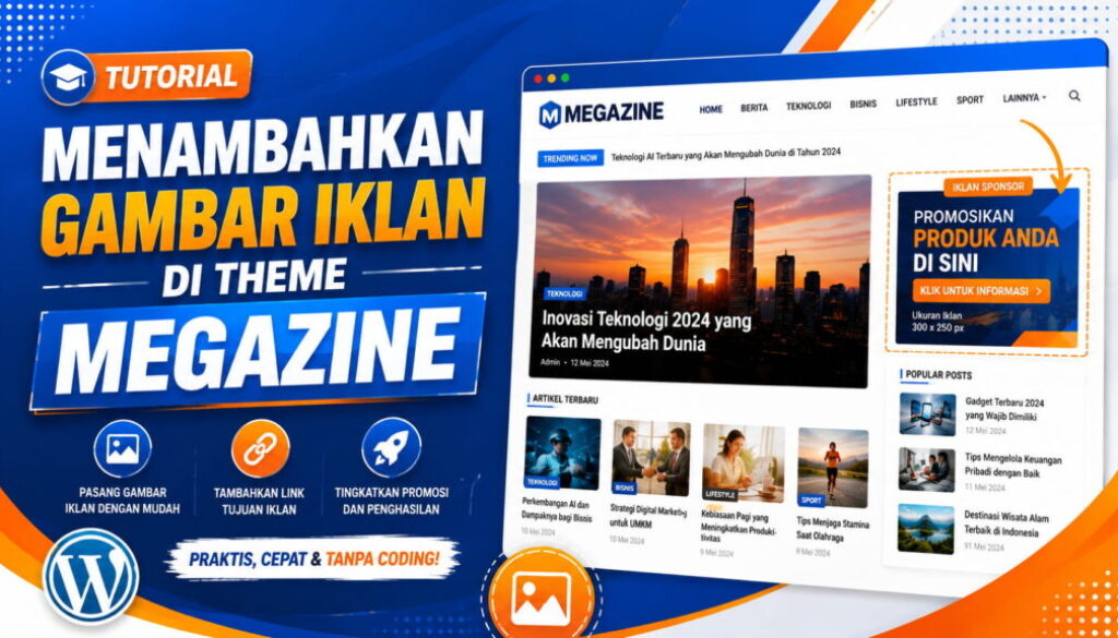 Tutorial Menambahkan Gambar Iklan di Theme Megazine